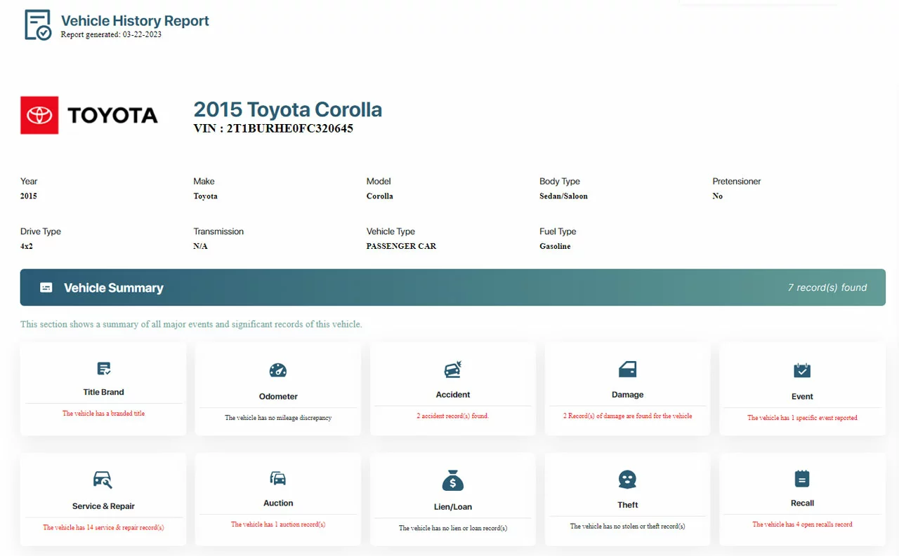 How to Read a Used Car History Report Made Simple